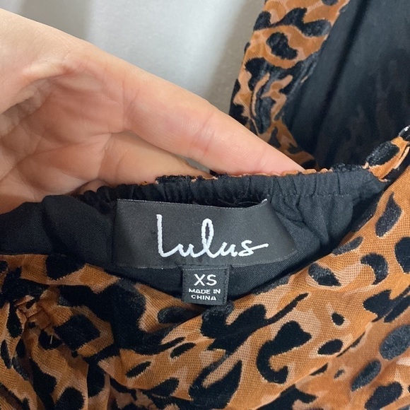 LULUS Intention Brown Leopard Burnout Velvet Print Dress - Picture 12 of 17